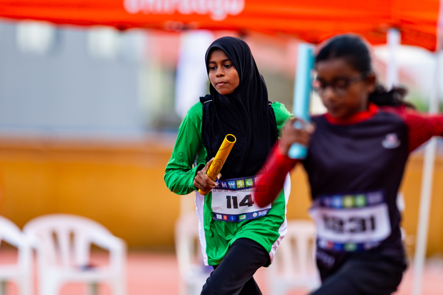 Day 5 of MWSC Interschool Athletics Championships 2024 held in Hulhumale Running Track, Hulhumale, Maldives on Wednesday, 13th November 2024. Photos by: Nausham Waheed / Images.mv