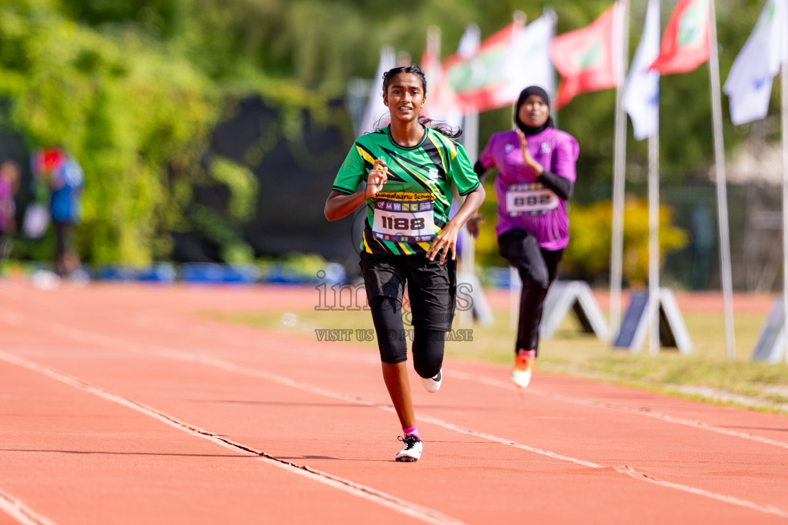 Day 3 of MWSC Interschool Athletics Championships 2024 held in Hulhumale Running Track, Hulhumale, Maldives on Monday, 11th November 2024. 
Photos by: Hassan Simah / Images.mv