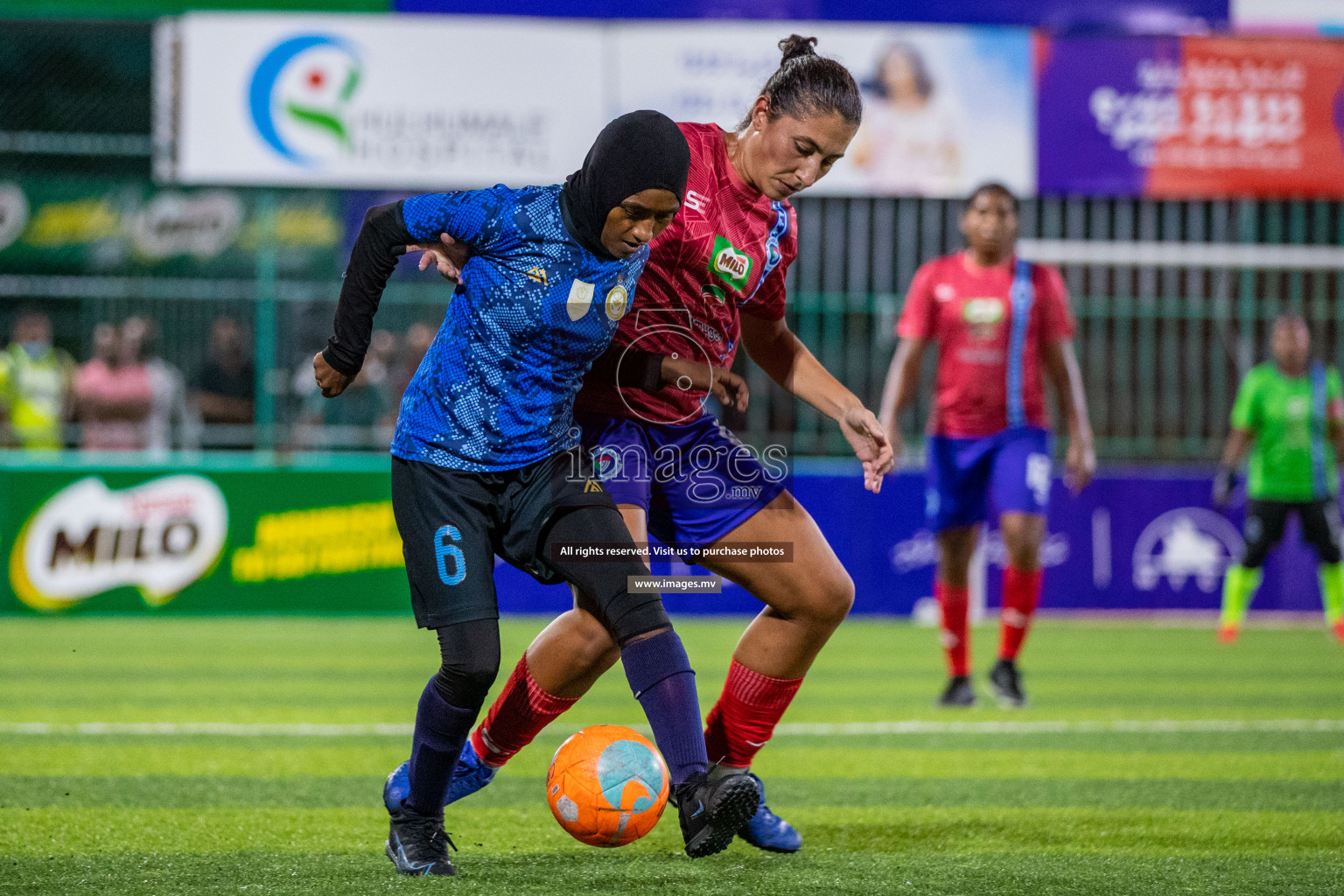 MPL vs Police Club in the Semi Finals of 18/30 Women's Futsal Fiesta 2021 held in Hulhumale, Maldives on 14th December 2021. Photos: Ismail Thoriq/ images.mv