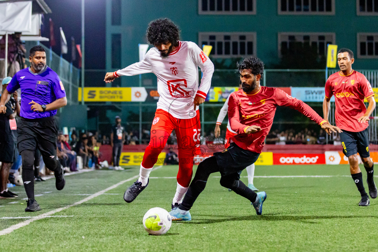 Dh Kudahuvadhoo vs Dh Maaenboodhoo in Day 24 of Golden Futsal Challenge 2024 was held on Wednesday  , 7th February 2024 in Hulhumale', Maldives Photos: Nausham Waheed / images.mv