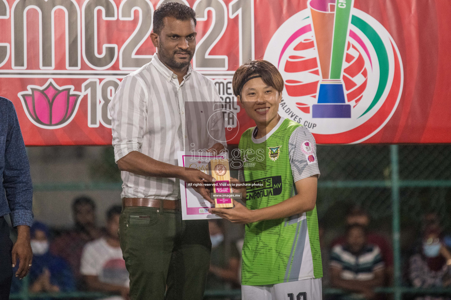 Ports Limited vs WAMCO - in the Finals 18/30 Women's Futsal Fiesta 2021 held in Hulhumale, Maldives on 18 December 2021. Photos by Nausham Waheed & Shuu Abdul Sattar