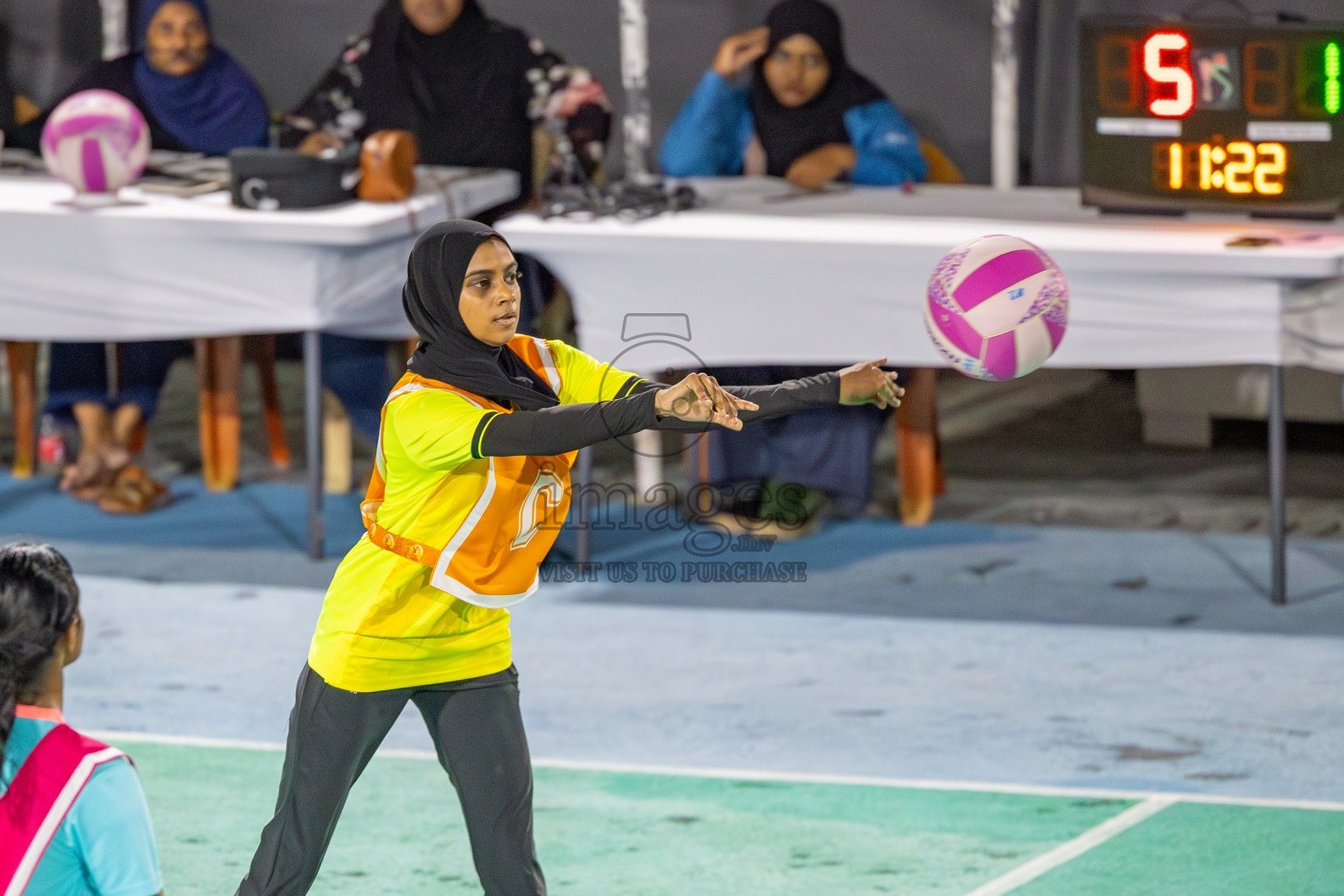 KYRC vs Youth United Sports Club in Division 1 of of National Netball Tournament 2025 held in Ekuveni Netball Court at Male', Maldives on Thursday, 22nd May 2025. Photos: Mohamed Mahfooz Moosa / images.mv