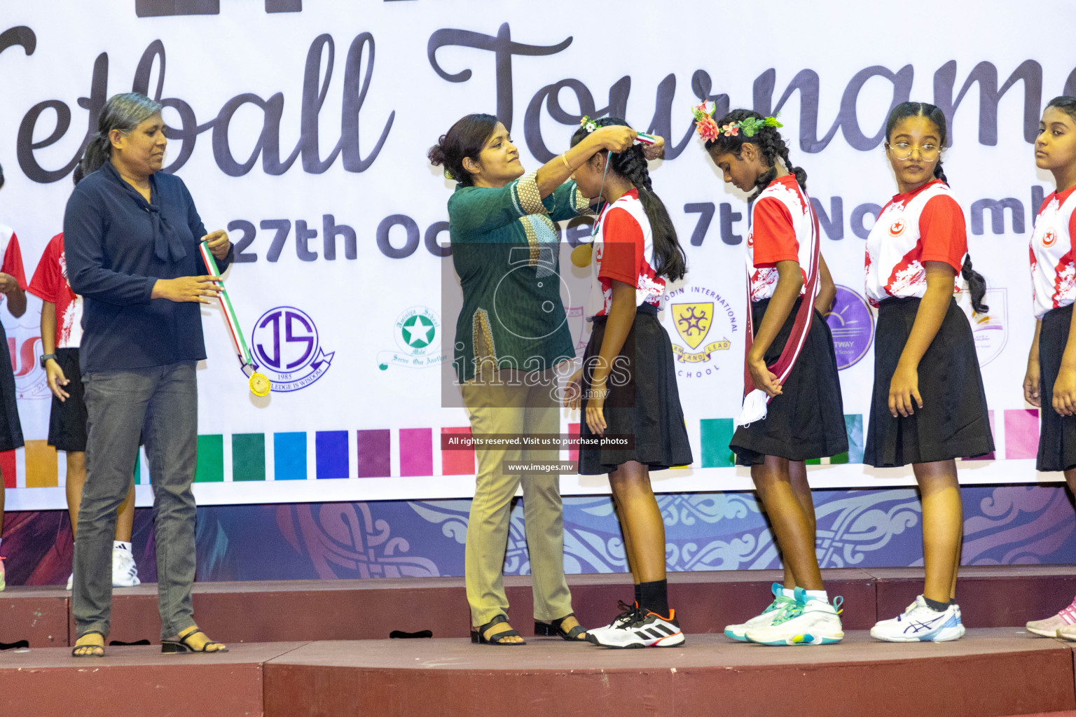 Final of 24th Interschool Netball Tournament 2023 was held in Social Center, Male', Maldives on 7th November 2023. Photos: Nausham Waheed / images.mv