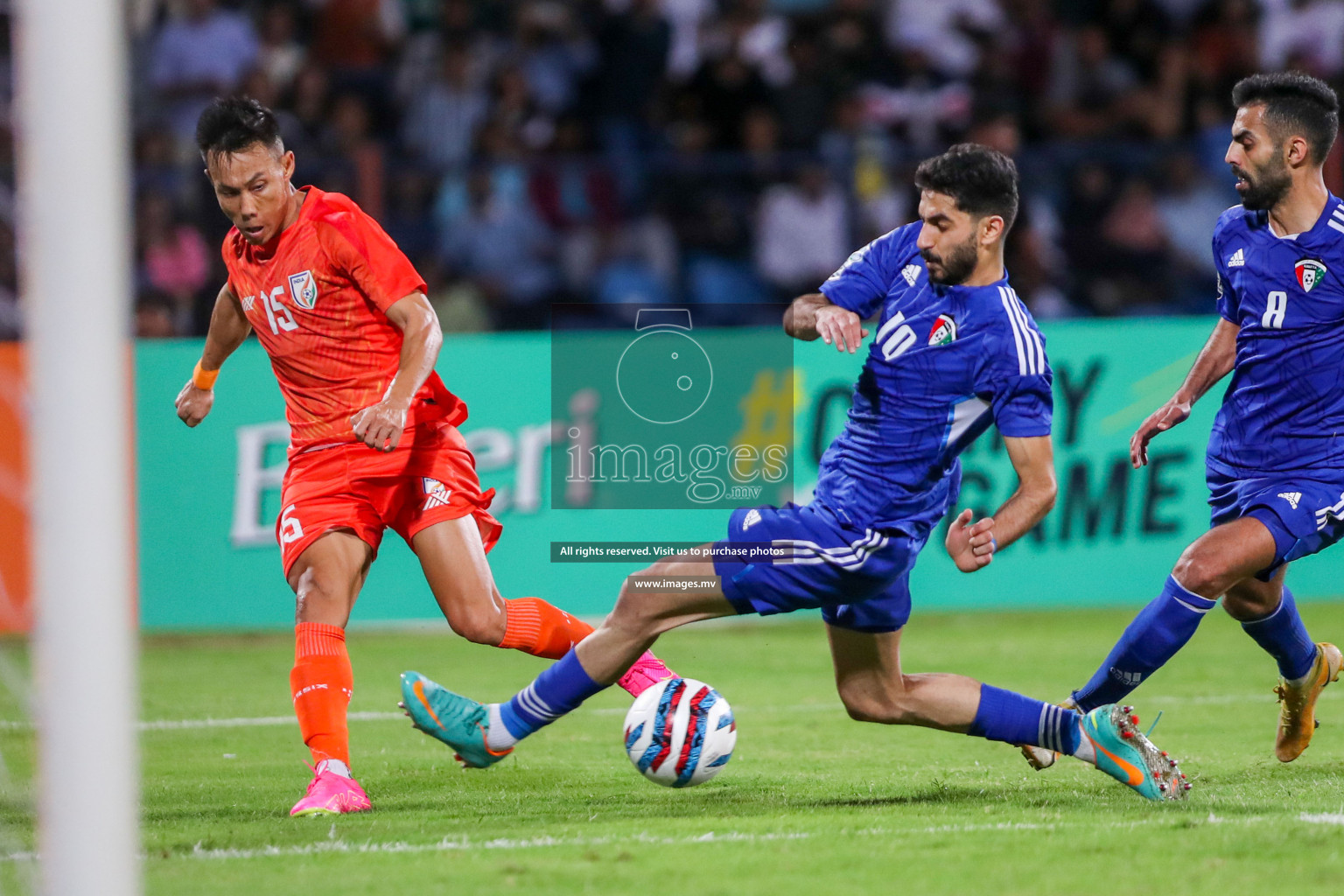 Kuwait vs India in the Final of SAFF Championship 2023 held in Sree Kanteerava Stadium, Bengaluru, India, on Tuesday, 4th July 2023. Photos: Hassan Simah / images.mv