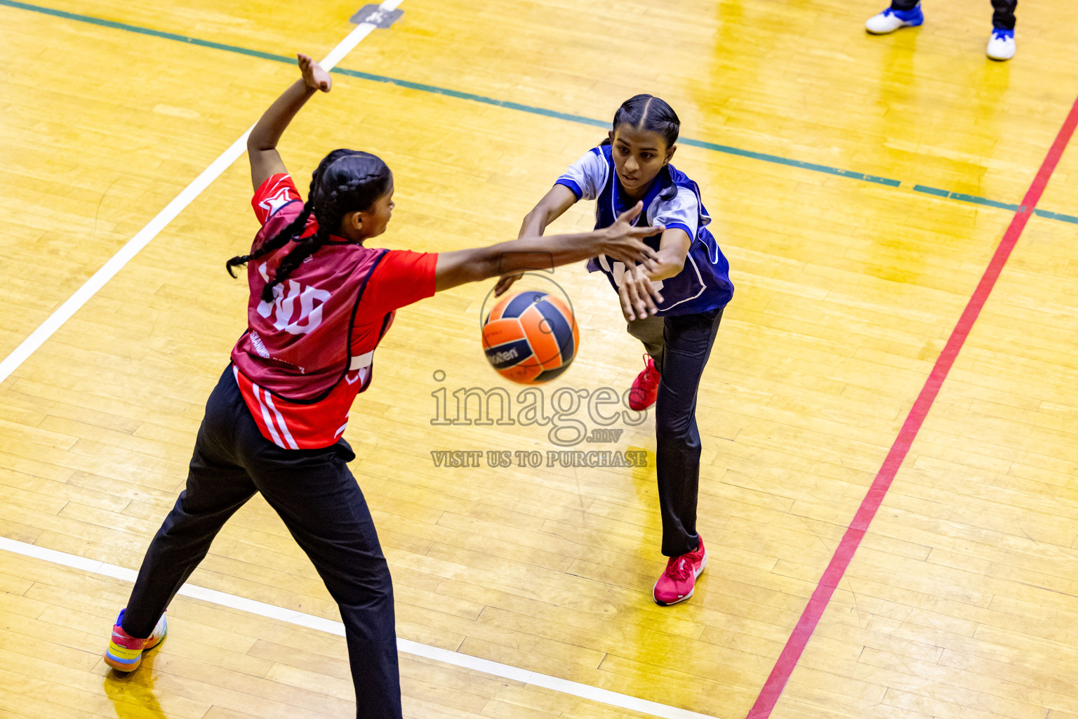 Day 8 of 25th Inter-School Netball Tournament was held in Social Center at Male', Maldives on Sunday, 18th August 2024. Photos: Nausham Waheed / images.mv