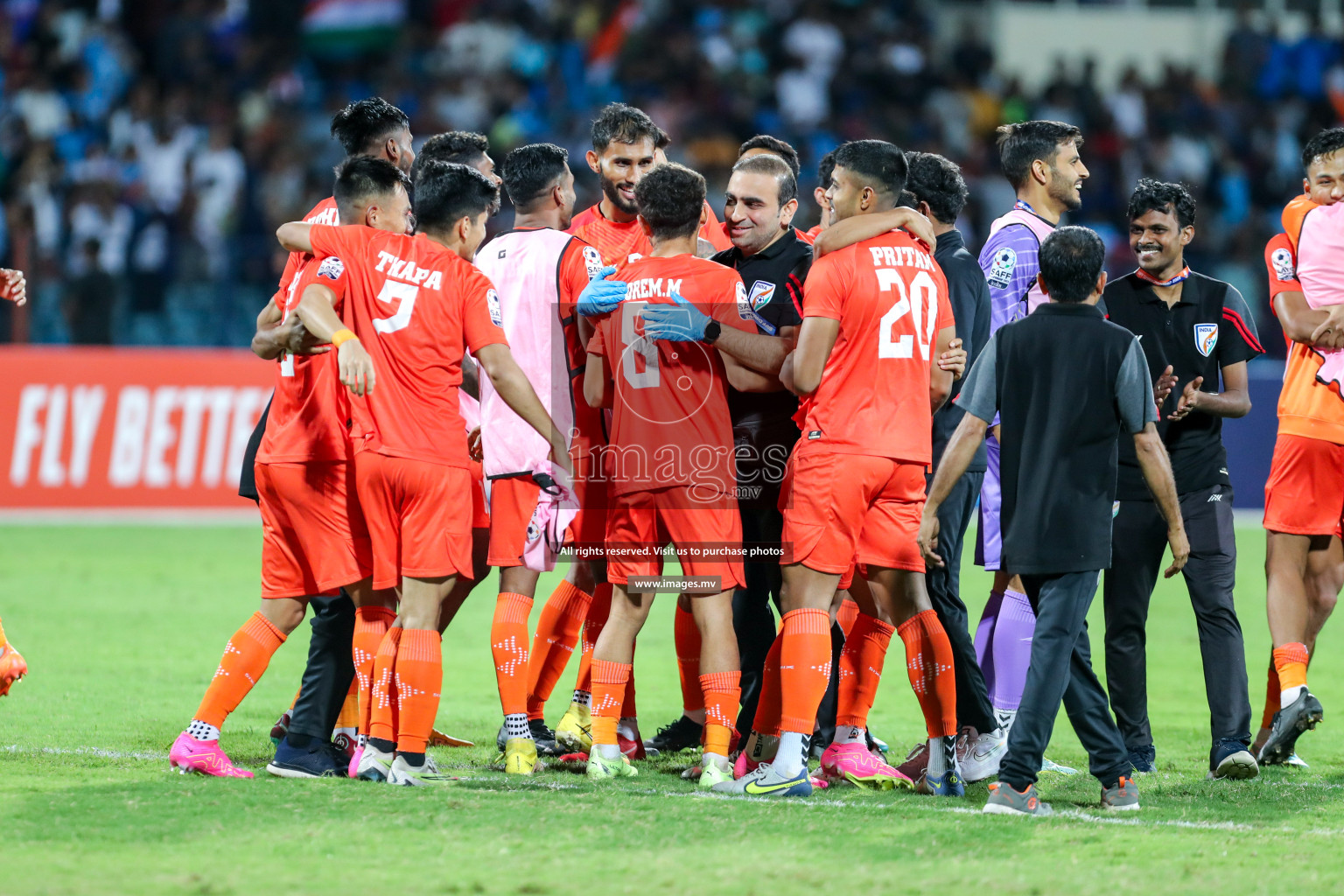 Kuwait vs India in the Final of SAFF Championship 2023 held in Sree Kanteerava Stadium, Bengaluru, India, on Tuesday, 4th July 2023. Photos: Nausham Waheed, Hassan Simah / images.mv