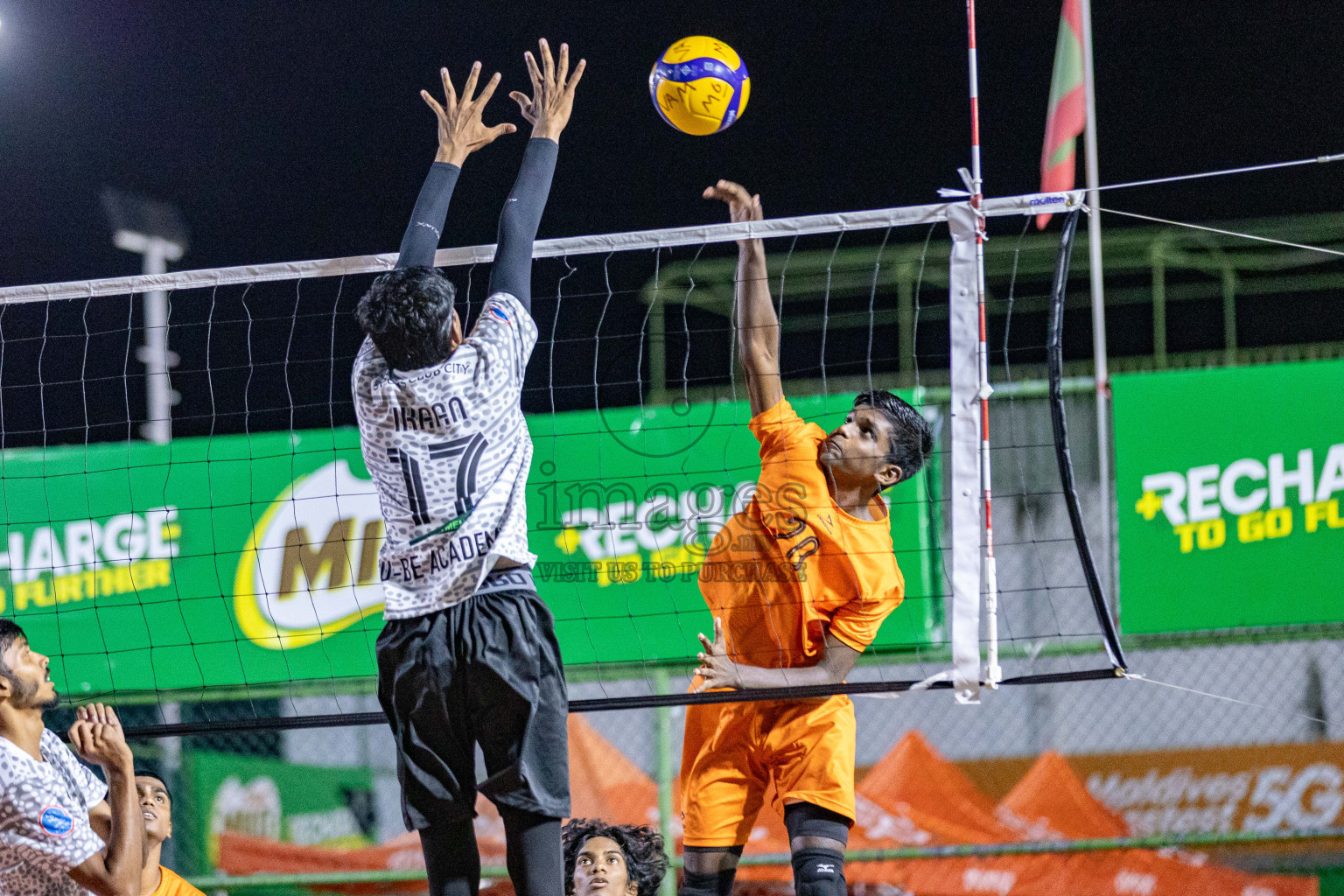 Sports Club Vision vs Sports Club City in Milo National Junior Volleyball Championship 2025 Day 3 was held on Monday, 24th November 2025 at Ekuveni Turf Court Male', Maldives. Photos: Areef Adam / images.mv