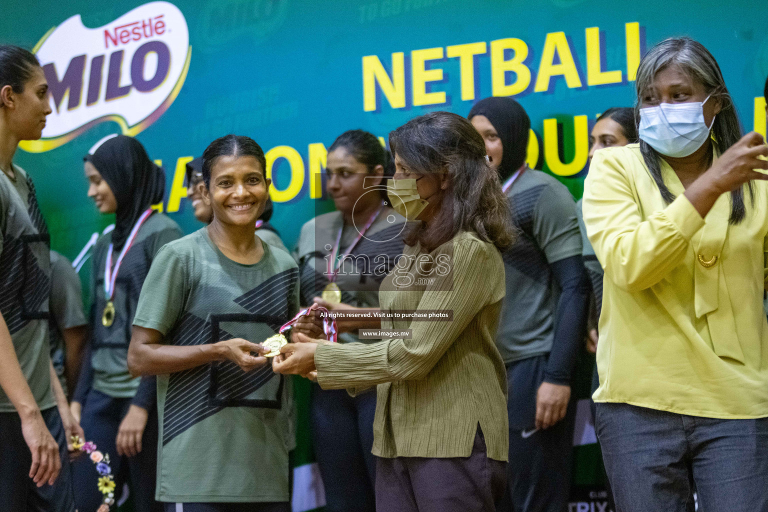 Kulhudhuffushi Youth & R.C vs Club Green Streets in the Finals of Milo National Netball Tournament 2021 (Women's) held on 5th December 2021 in Male', Maldives Photos: Ismail Thoriq / images.mv