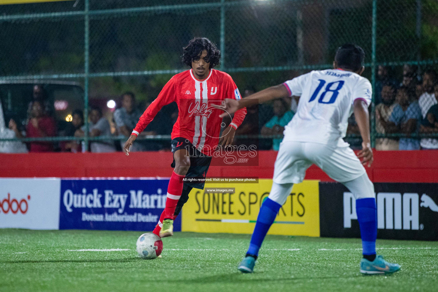 GA. Kanduhulhudhoo vs GA. Nilandhoo in Day 7 of Golden Futsal Challenge 2023 on 11 February 2023 in Hulhumale, Male, Maldives