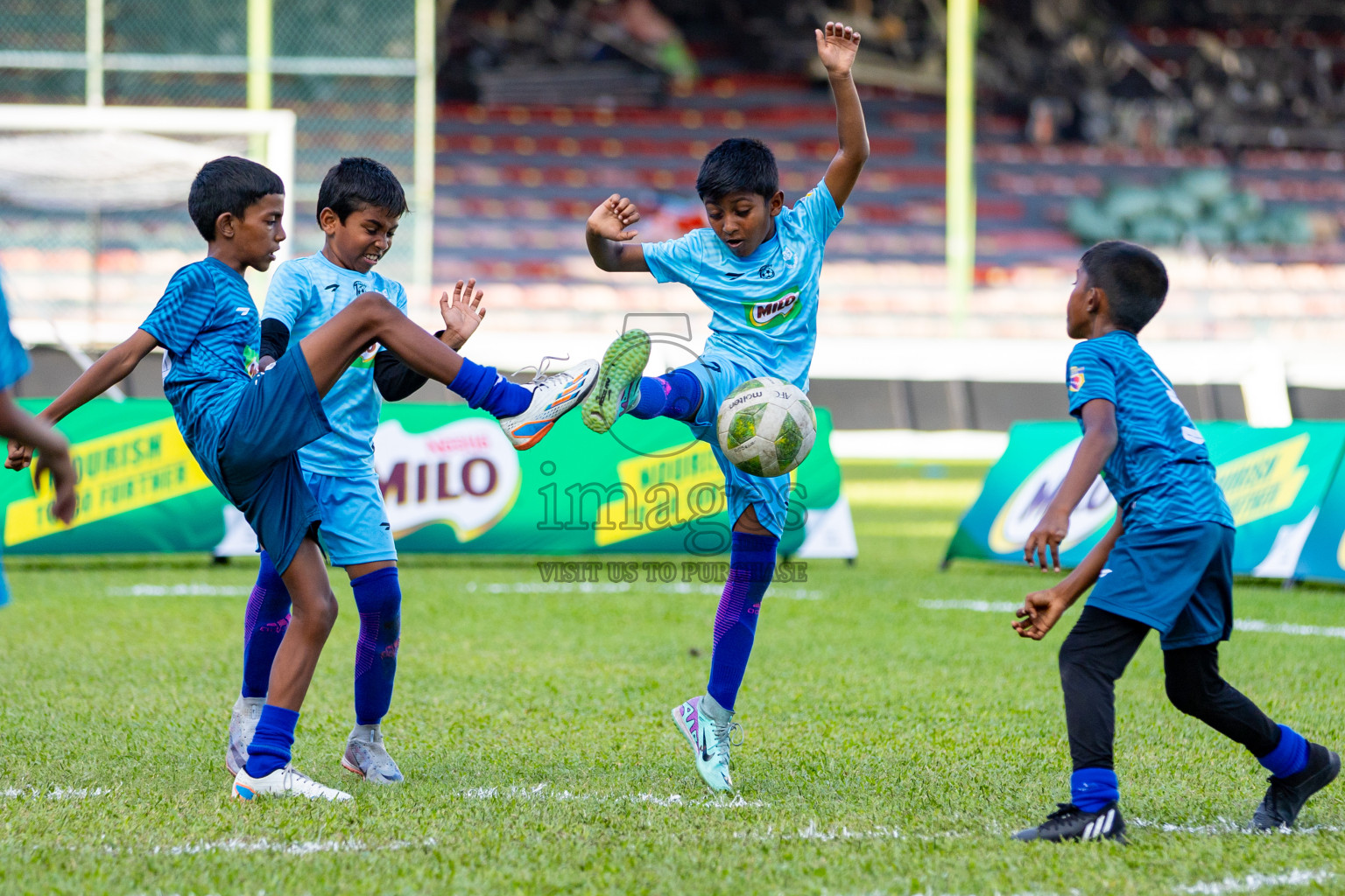 Day 2 of MILO Kids Football Fiesta was held at National Stadium in Male', Maldives on Saturday, 24th February 2024.