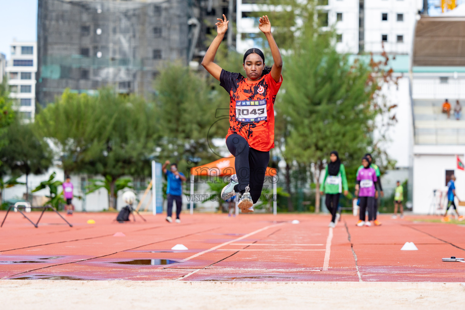 Day 2 of MWSC Interschool Athletics Championships 2024 held in Hulhumale Running Track, Hulhumale, Maldives on Sunday, 10th November 2024. 
Photos by:  Hassan Simah / Images.mv