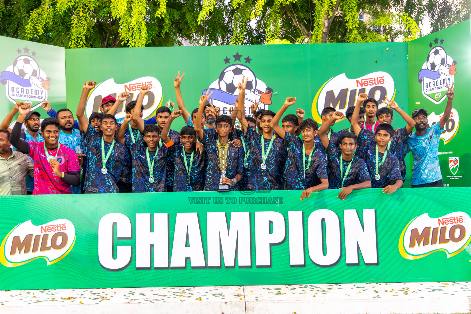 Day 4 of MILO Academy Championship 2024 (U-14) was held in Henveyru Stadium, Male', Maldives on Sunday, 3rd November 2024. Photos: Ismail Thoriq / Images.mv