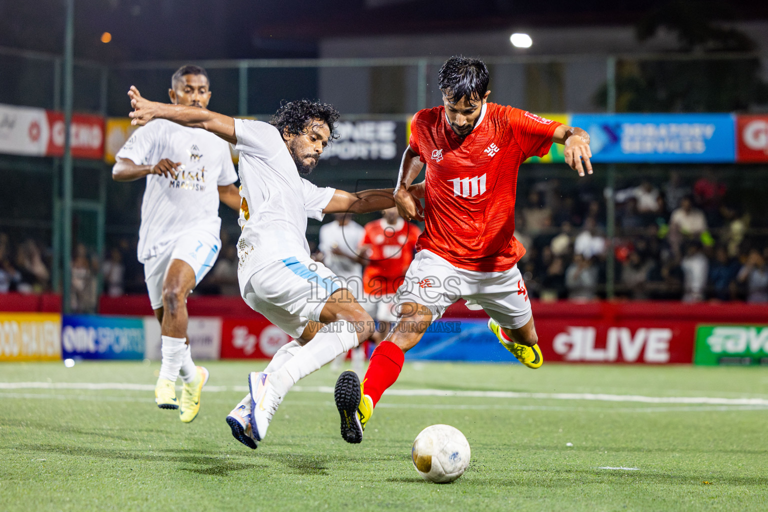 K Maafushi vs K Kaashidhoo in Kaafu Atoll Finals Day 27 of Golden Futsal Challenge 2025 was held on Friday , 31st January 2025, in Hulhumale', Maldives. Photos: Nausham Waheed / images.mv
