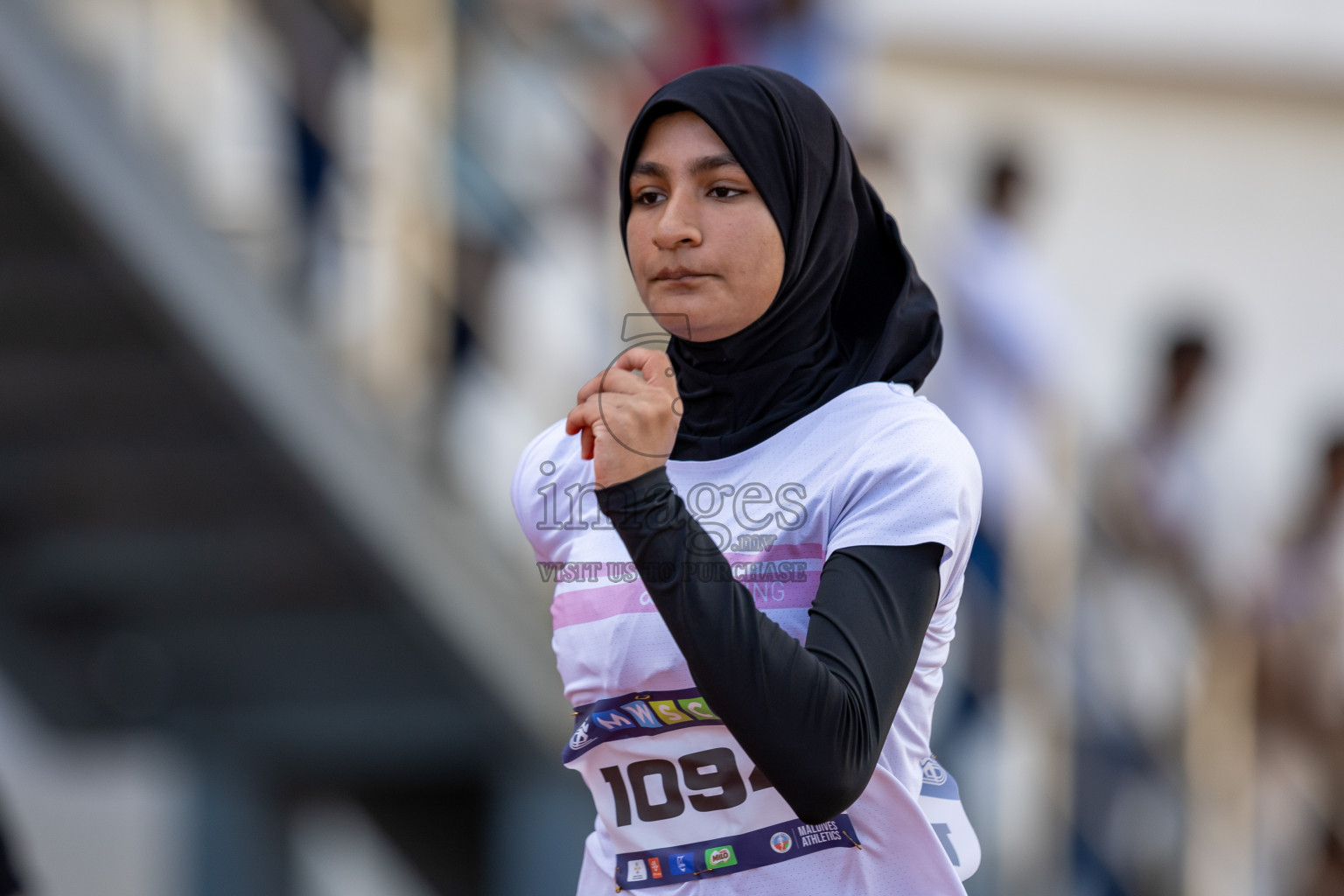 Day 1 of MWSC Interschool Athletics Championships 2024 held in Hulhumale Running Track, Hulhumale, Maldives on Saturday, 9th November 2024. Photos by: Ismail Thoriq / Images.mv