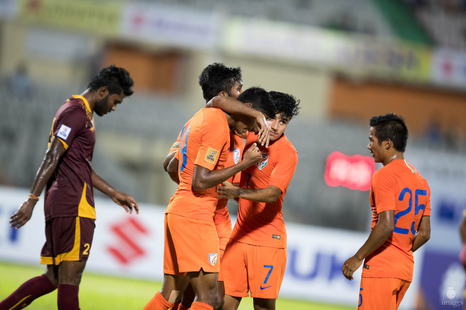 India vs Sri Lanka in SAFF Suzuki Cup 2018 in Dhaka, Bangladesh, Wednesday, September 05, 2018. (Images.mv Photo/Hussain Sinan).