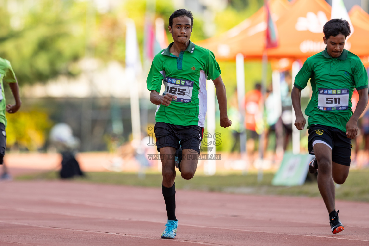 Day 1 of MWSC Interschool Athletics Championships 2024 held in Hulhumale Running Track, Hulhumale, Maldives on Saturday, 9th November 2024. Photos by: Ismail Thoriq / Images.mv