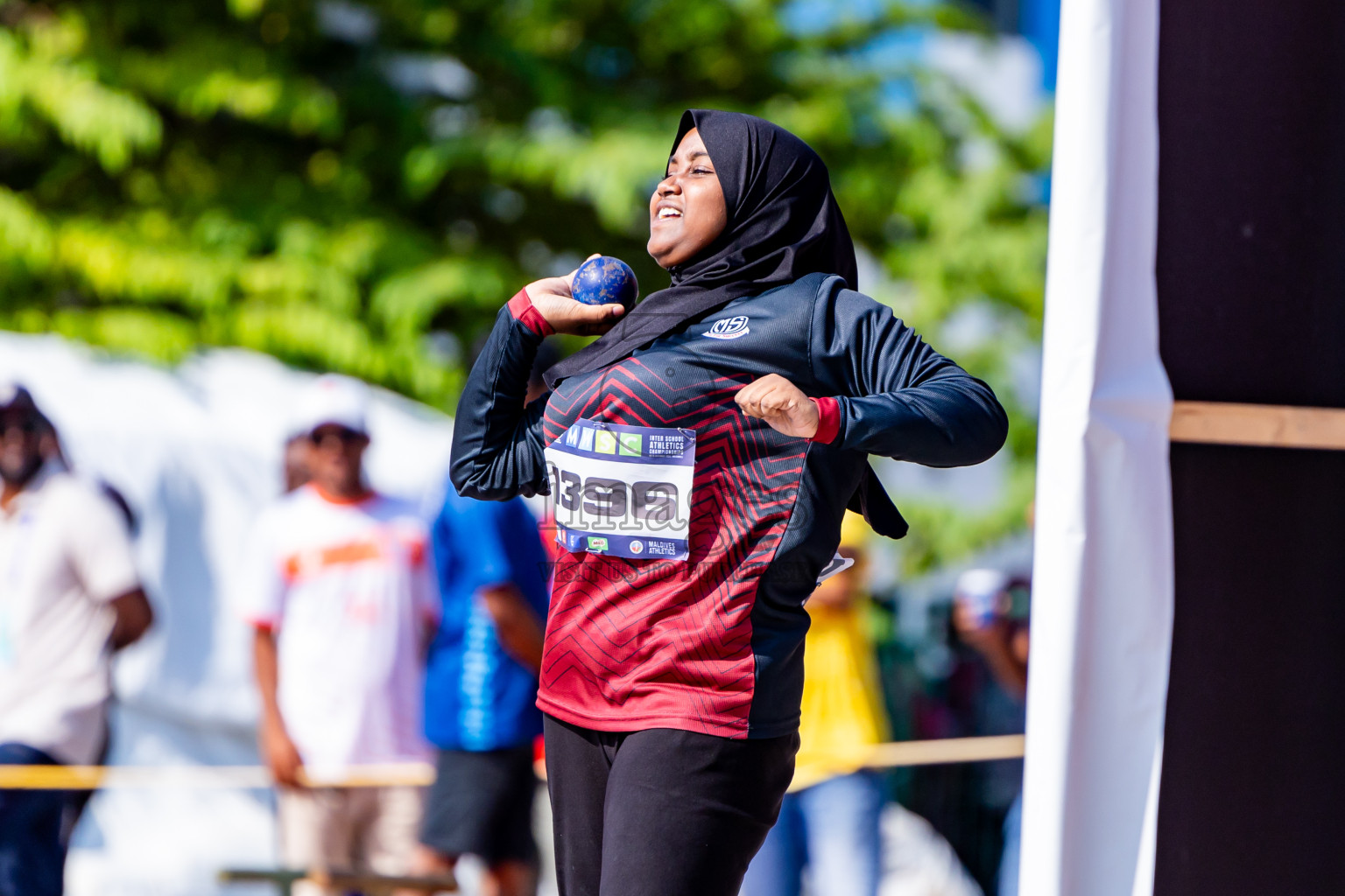 Day 3 of MWSC Interschool Athletics Championships 2024 held in Hulhumale Running Track, Hulhumale, Maldives on Monday, 11th November 2024. Photos by:  Nausham Waheed / Images.mv