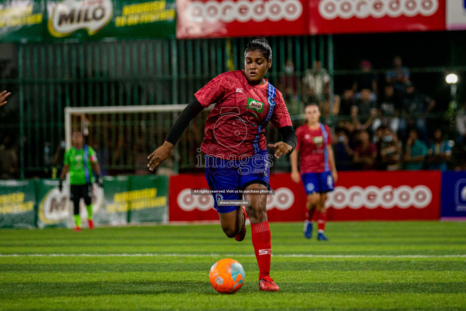 MPL vs Police Club in the Semi Finals of 18/30 Women's Futsal Fiesta 2021 held in Hulhumale, Maldives on 14th December 2021. Photos: Shuu Abdul Sattar / images.mv