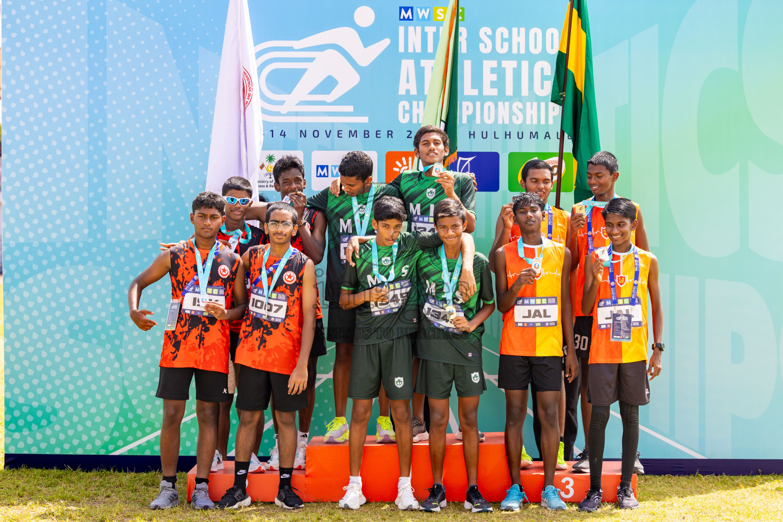 Day 6 of MWSC Interschool Athletics Championships 2024 held in Hulhumale Running Track, Hulhumale, Maldives on Thursday, 14th November 2024. Photos by: Ismail Thoriq / Images.mv