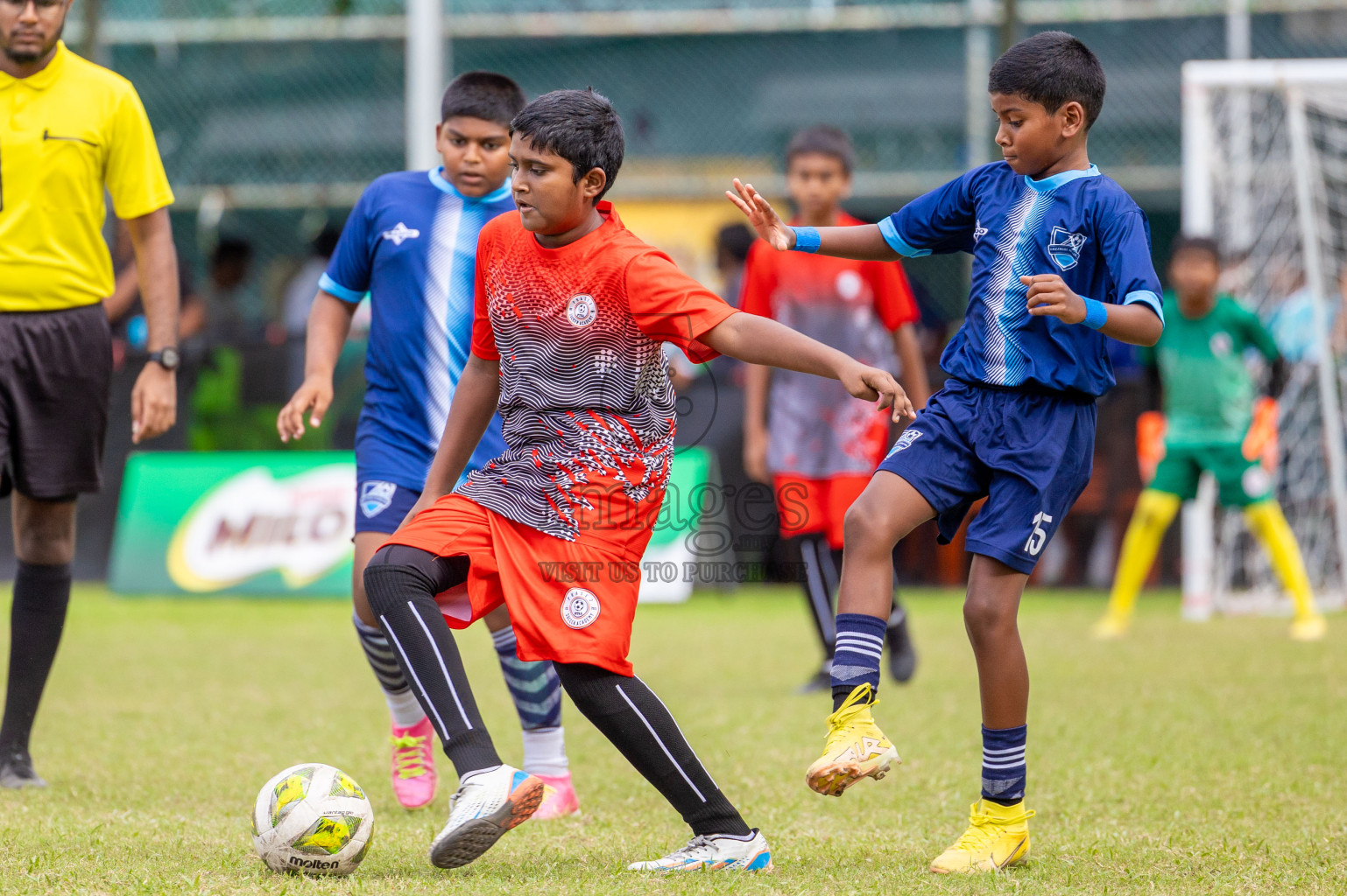 Day 1 of MILO Academy Championship 2024 - U12 was held at Henveiru Grounds in Male', Maldives on Thursday, 4th July 2024. Photos: Shuu Abdul Sattar / images.mv