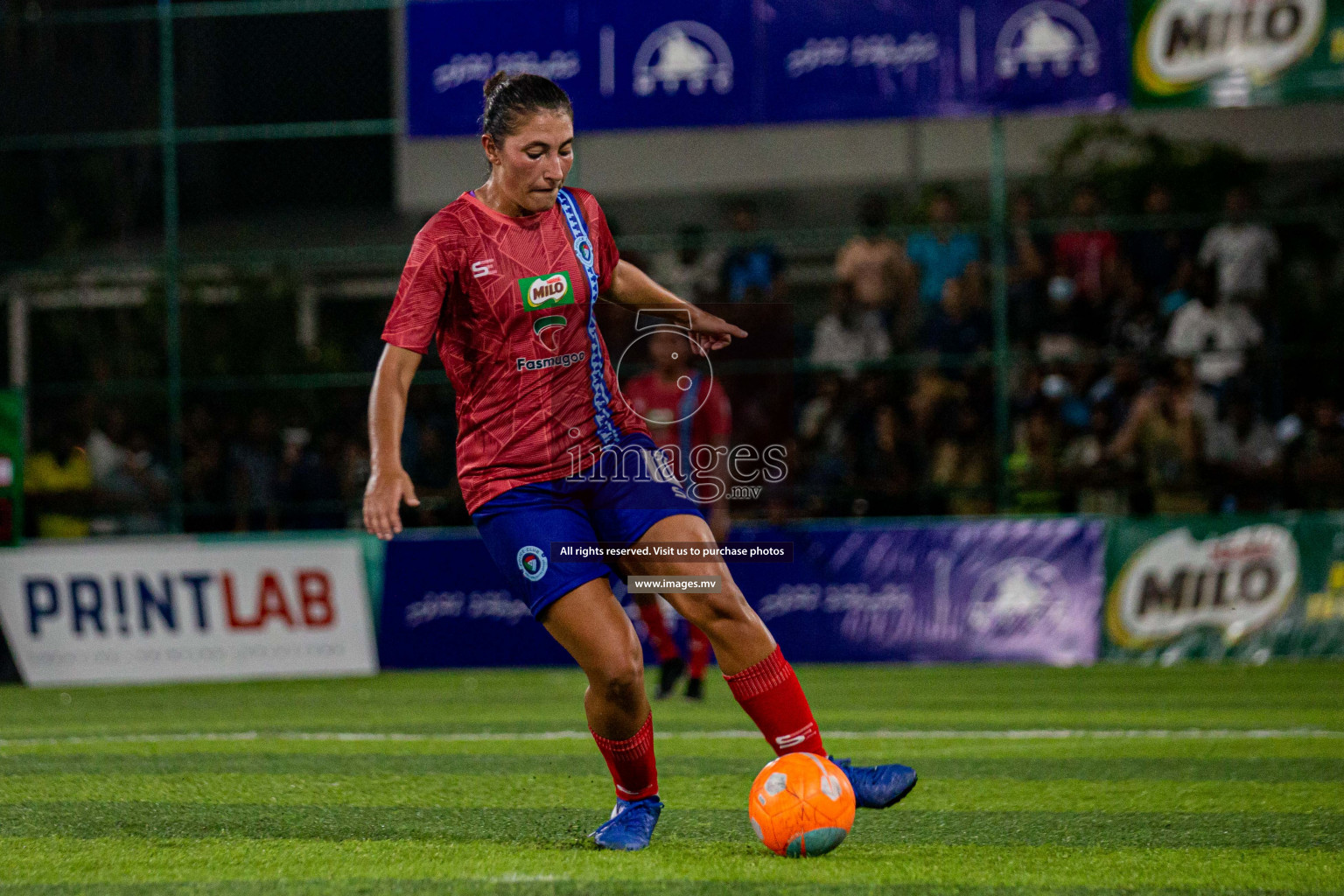 MPL vs Police Club in the Semi Finals of 18/30 Women's Futsal Fiesta 2021 held in Hulhumale, Maldives on 14th December 2021. Photos: Shuu Abdul Sattar / images.mv