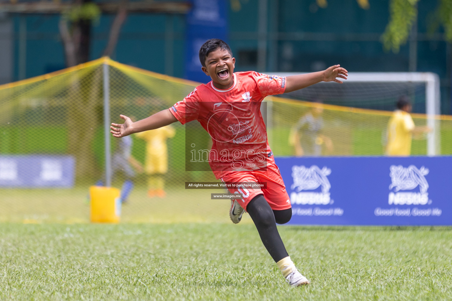 Day 2 of Nestle kids football fiesta, held in Henveyru Football Stadium, Male', Maldives on Thursday, 12th October 2023 Photos: Shuu Abdul Sattar / mages.mv