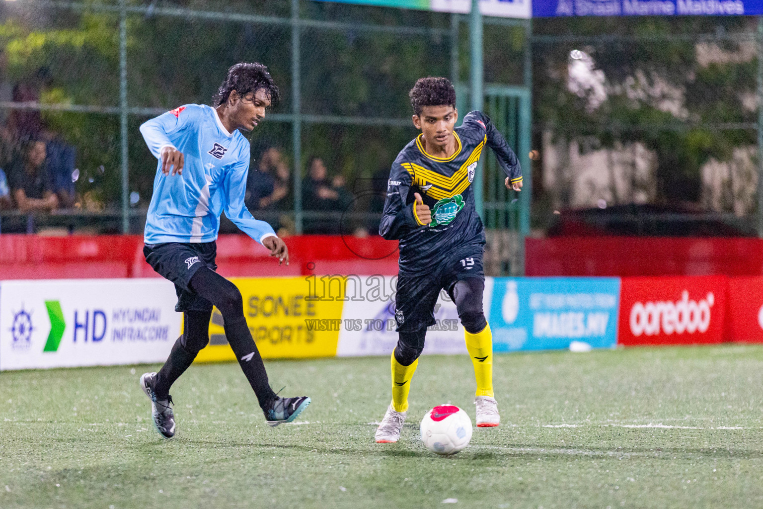 F Magoodhoo vs F Feeali in Day 17 of Golden Futsal Challenge 2024 was held on Wednesday, 31st January 2024, in Hulhumale', Maldives Photos: Hassan Simah / images.mv