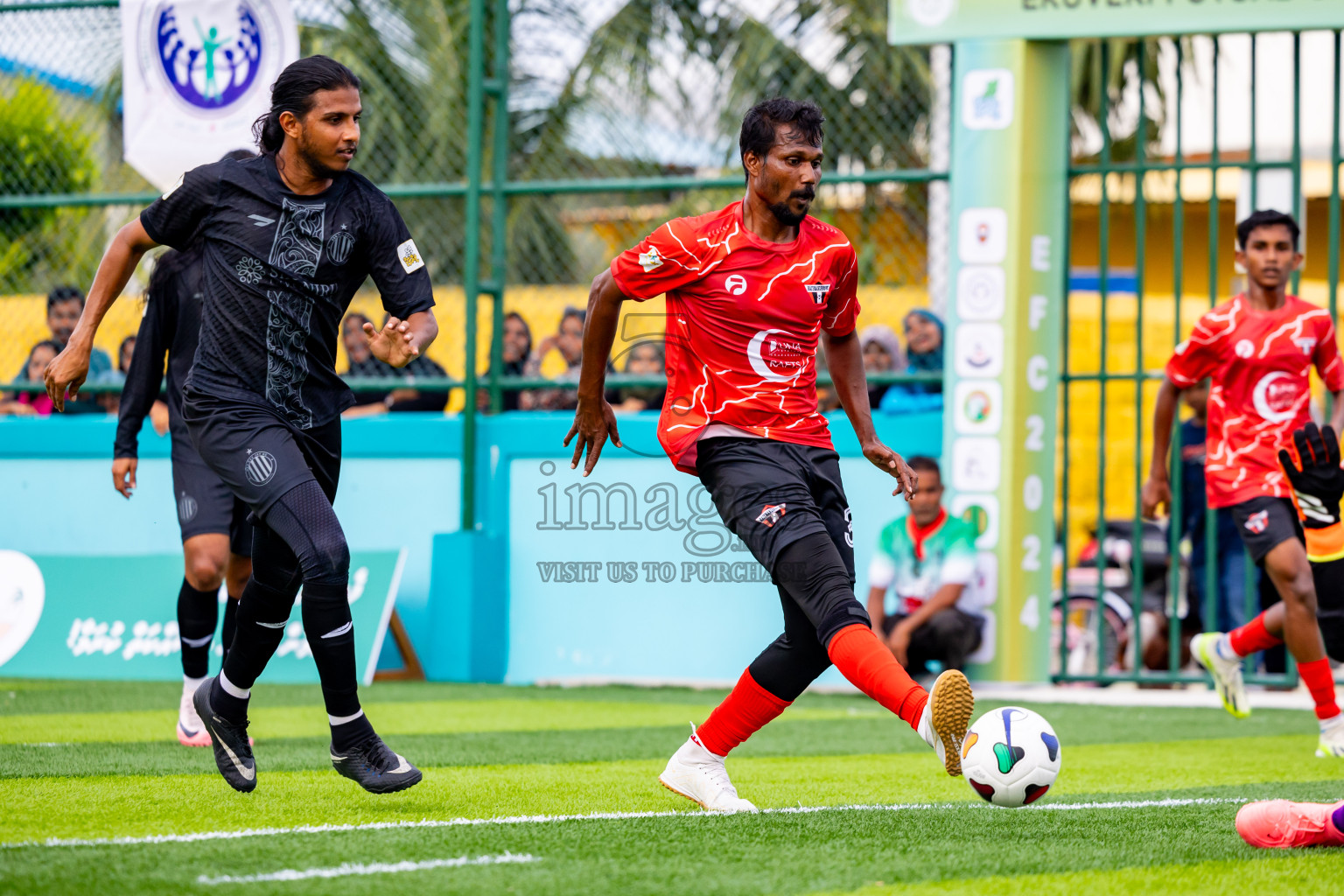 Raiymandhoo FC vs Dee Cee Jay SC in Day 1 of Laamehi Dhiggaru Ekuveri Futsal Challenge 2024 was held on Friday, 26th July 2024, at Dhiggaru Futsal Ground, Dhiggaru, Maldives Photos: Nausham Waheed / images.mv