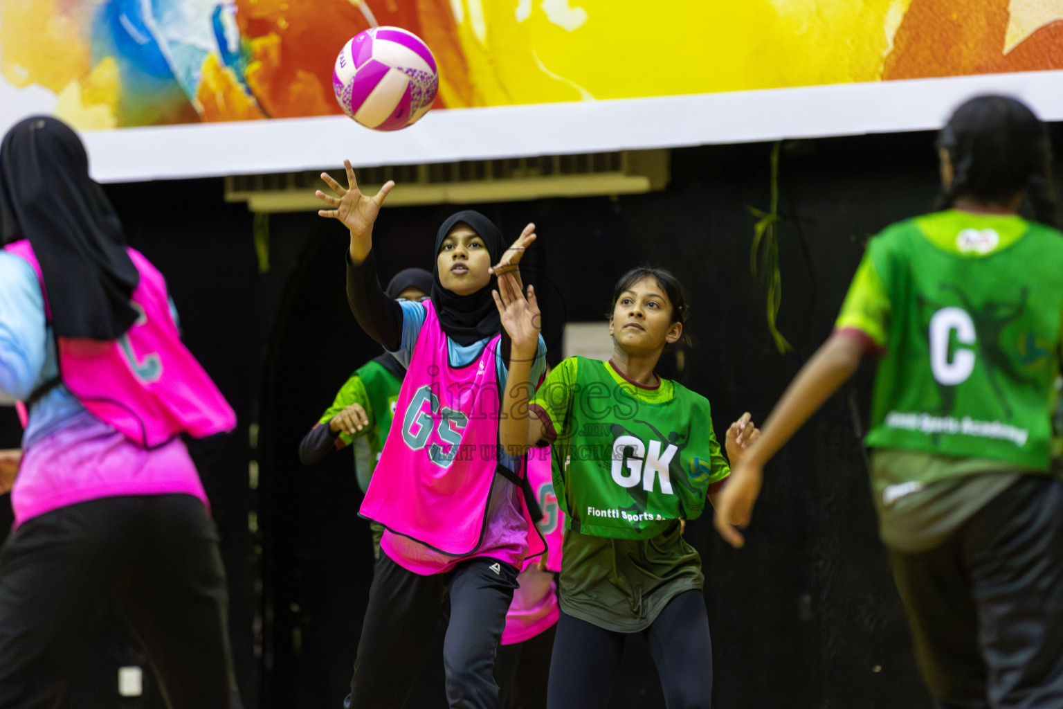 Young netter A vd Fionti sports academy in Day 3 of 3rd Netball Junior Championship, held at Social Center on Wednesday 22nd January 2025 . Photos: Shuu Abdul Sattar / images.mv