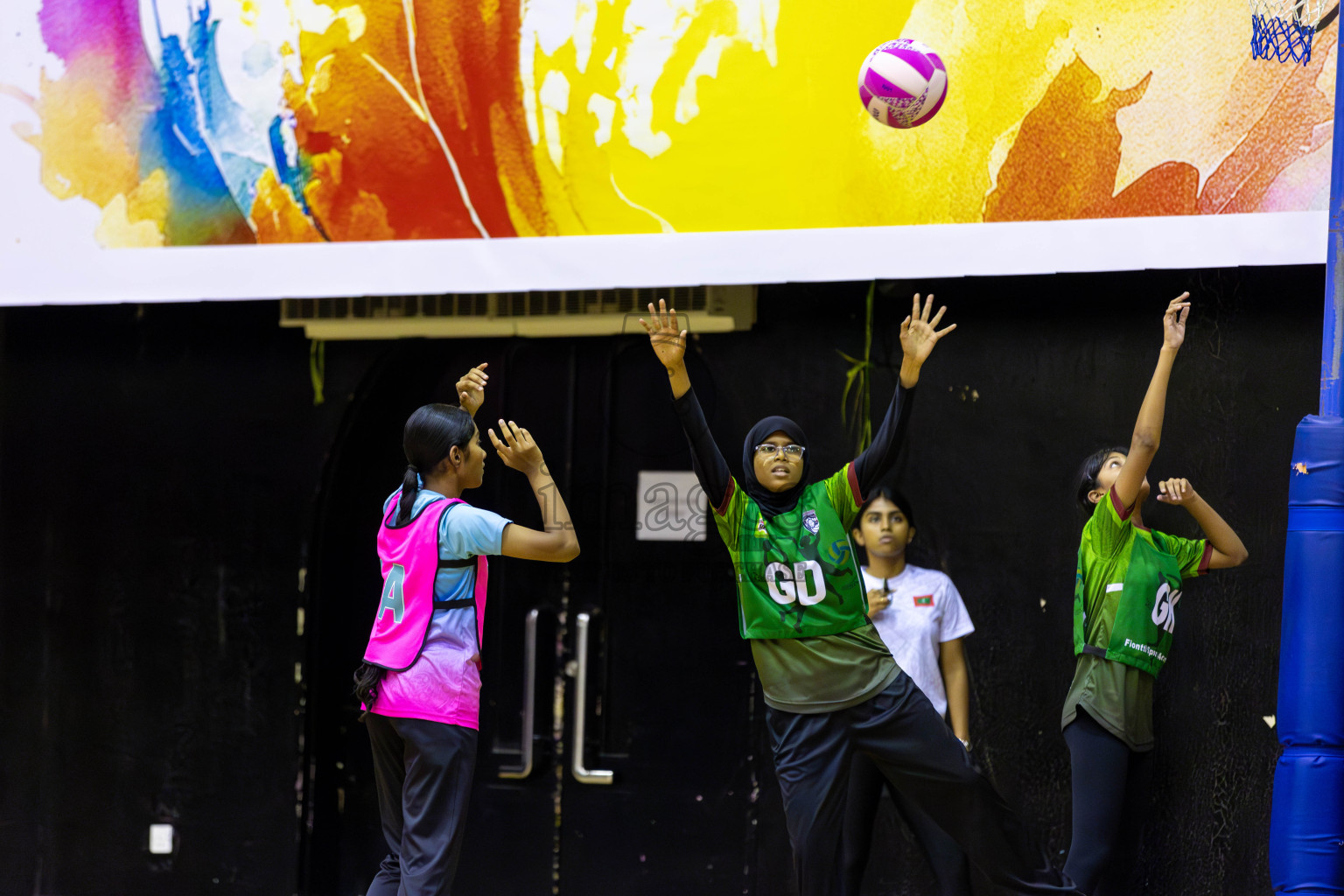 Young netter A vd Fionti sports academy in Day 3 of 3rd Netball Junior Championship, held at Social Center on Wednesday 22nd January 2025 . Photos: Shuu Abdul Sattar / images.mv