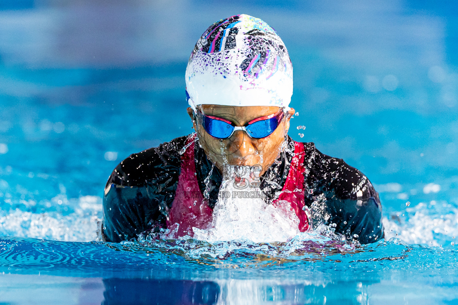 Day 5 of 1st National Short Course Swimming Competition held in Hulhumale', Maldives on Wednesday, 18th June 2025. Photos: Nausham Waheed / images.mv