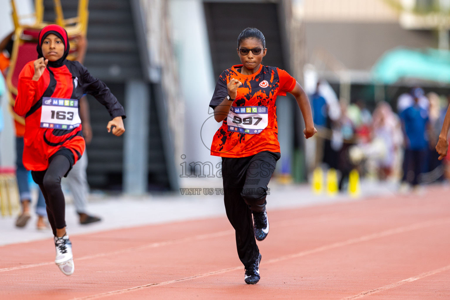 Day 2 of MWSC Interschool Athletics Championships 2024 held in Hulhumale Running Track, Hulhumale, Maldives on Sunday, 10th November 2024. Photos by: Ismail Thoriq / Images.mv