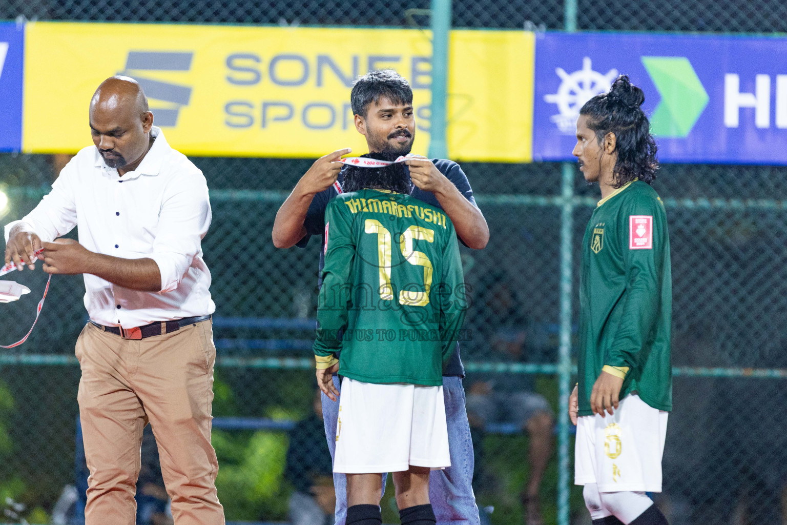 Opening of Golden Futsal Challenge 2024 with Charity Shield Match between L.Gan vs Th. Thimarafushi was held on Sunday, 14th January 2024, in Hulhumale', Maldives Photos: Nausham Waheed / images.mv