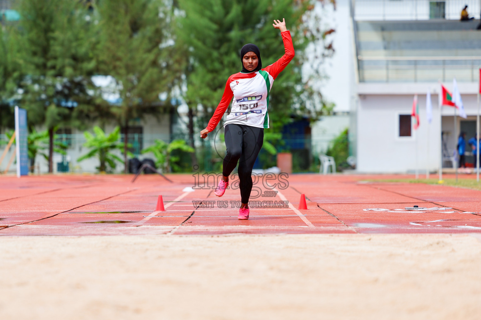 Day 1 of MWSC Interschool Athletics Championships 2024 held in Hulhumale Running Track, Hulhumale, Maldives on Saturday, 9th November 2024. 
Photos by: Ismail Thoriq, Hassan Simah / Images.mv