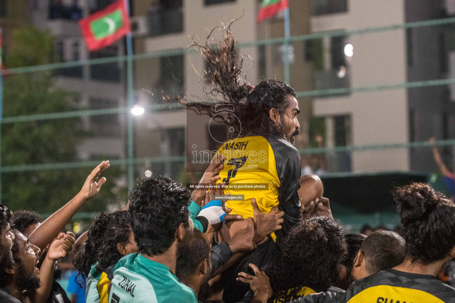 RRC Vs FSM in the Semi Finals of Club Maldives 2021 held in Hulhumale, Maldives on 19 December 2021. Photos: Nausham Waheed / images.mv