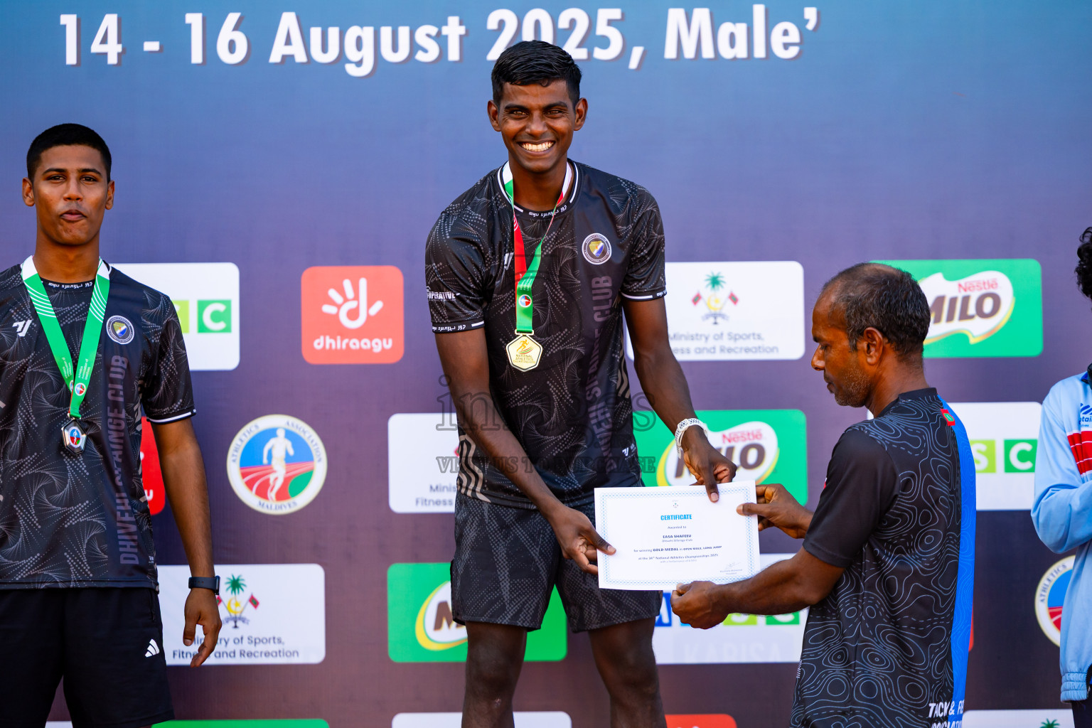 Day 3 of National Athletics Championship 2025 was held at Ekuveni Running Ground in Male', Maldives on Saturday, 16th August 2025. Photos: Nausham Waheed / images.mv