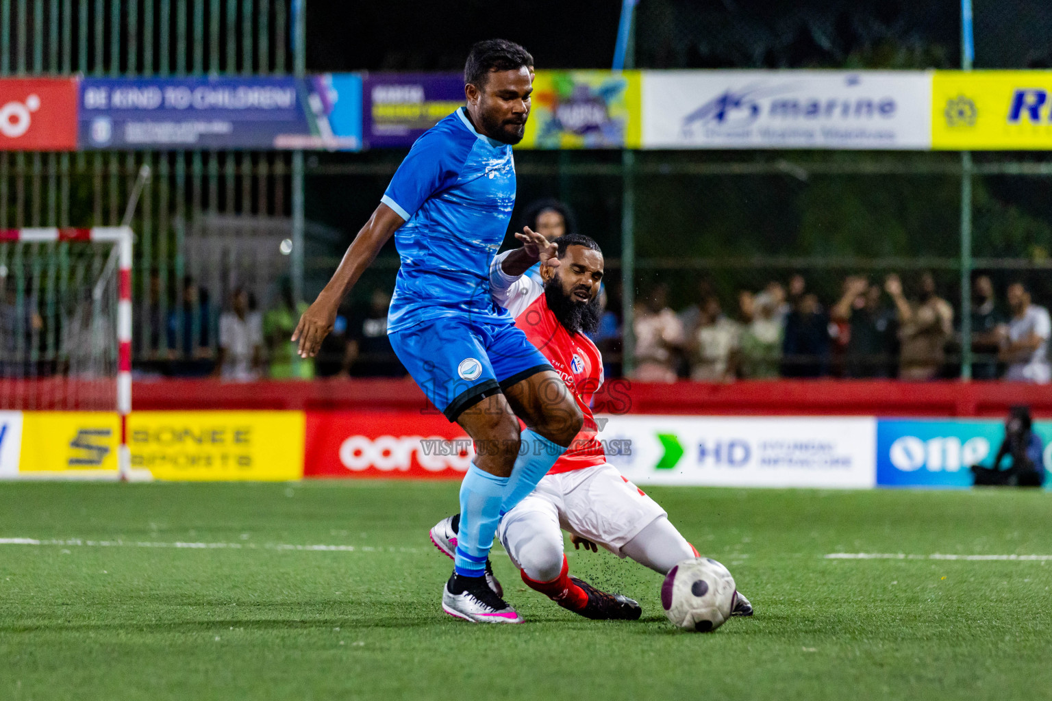 N Maafaru vs N Kendhikulhudhoo in Day 23 of Golden Futsal Challenge 2024 was held on Tuesday , 6th February 2024 in Hulhumale', Maldives Photos: Nausham Waheed / images.mv