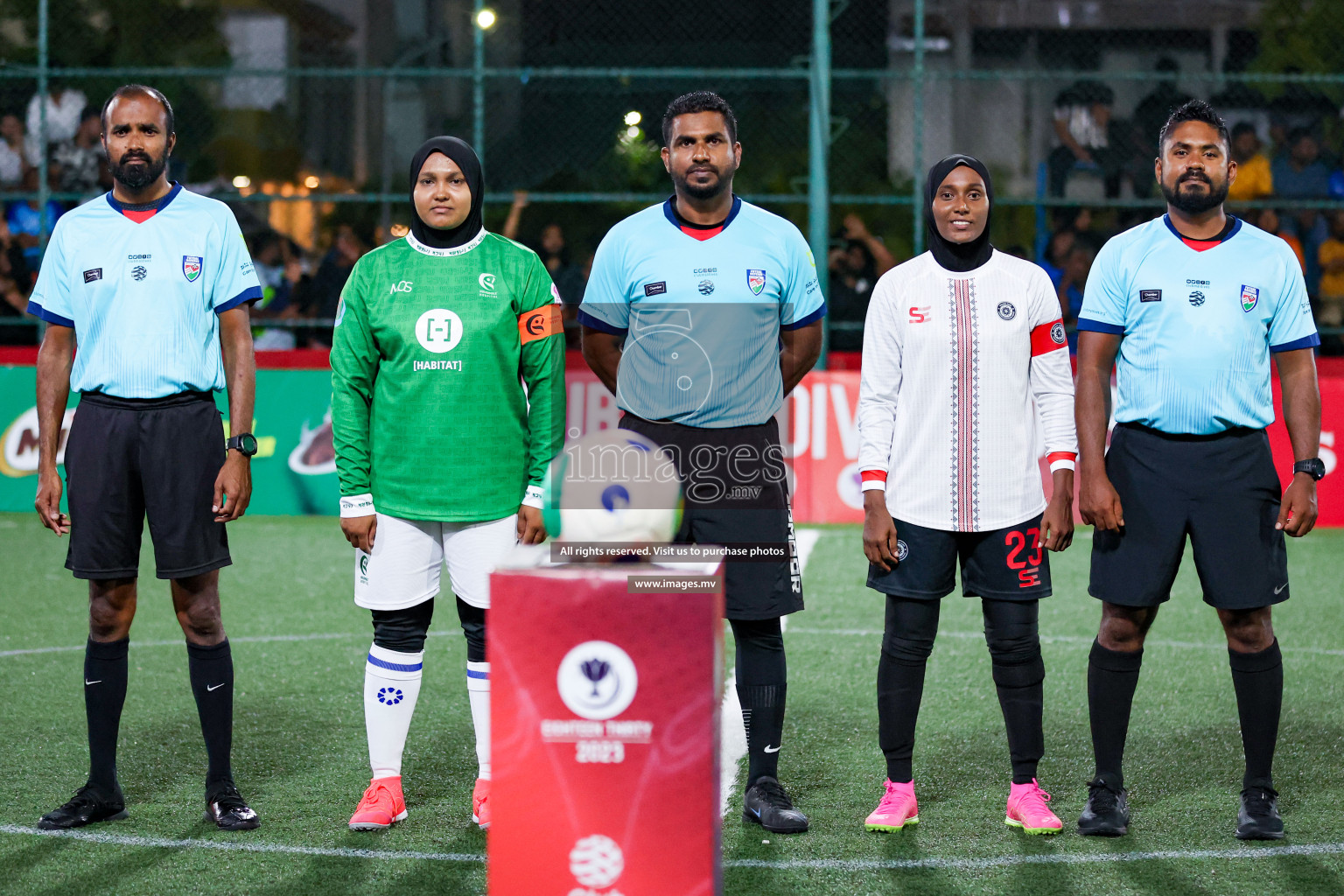 Hulhumale Hospital vs Prison RC in 18/30 Futsal Fiesta Classic 2023 held in Hulhumale, Maldives, on Monday, 17th July 2023 Photos: Nausham Waheed / images.mv