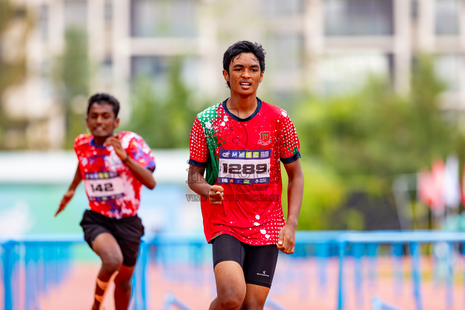 Day 6 of MWSC Interschool Athletics Championships 2024 held in Hulhumale Running Track, Hulhumale, Maldives on Thursday, 14th November 2024. Photos by: Nausham Waheed / Images.mv