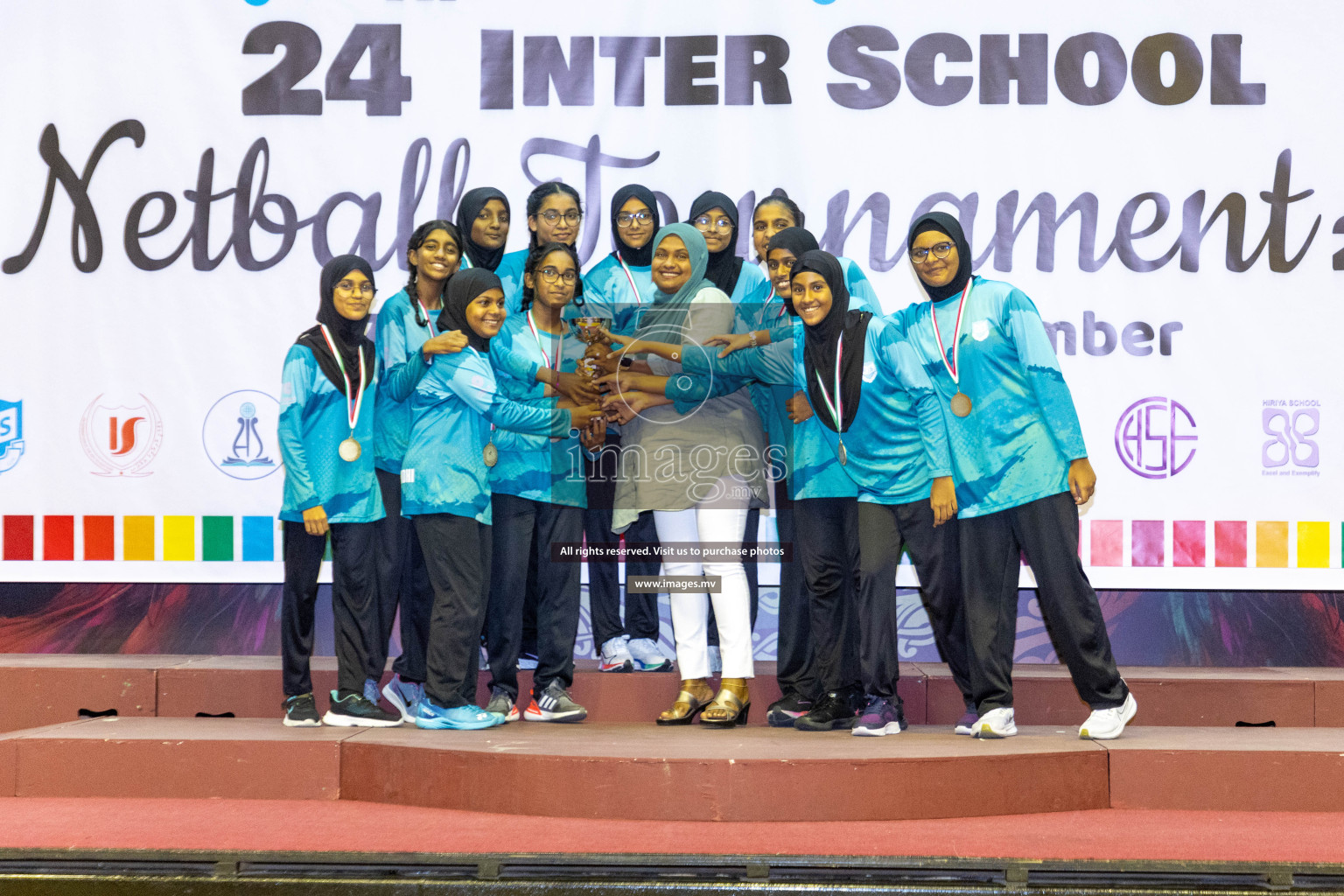 Final of 24th Interschool Netball Tournament 2023 was held in Social Center, Male', Maldives on 7th November 2023. Photos: Nausham Waheed / images.mv