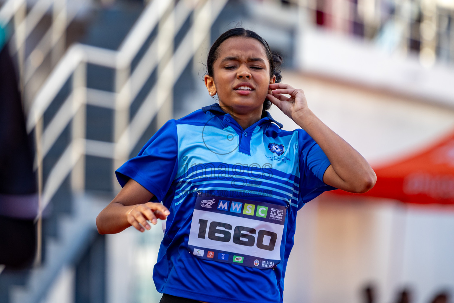 Day 1 of MWSC Interschool Athletics Championships 2024 held in Hulhumale Running Track, Hulhumale, Maldives on Saturday, 9th November 2024. 
Photos by: Hassan Simah / Images.mv