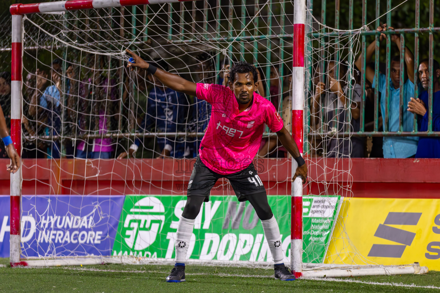 F Bilehdhoo vs AA Mathiveri in Round of 16 on Day 40 of Golden Futsal Challenge 2024 which was held on Tuesday, 27th February 2024, in Hulhumale', Maldives Photos: Ismail Thoriq / images.mv