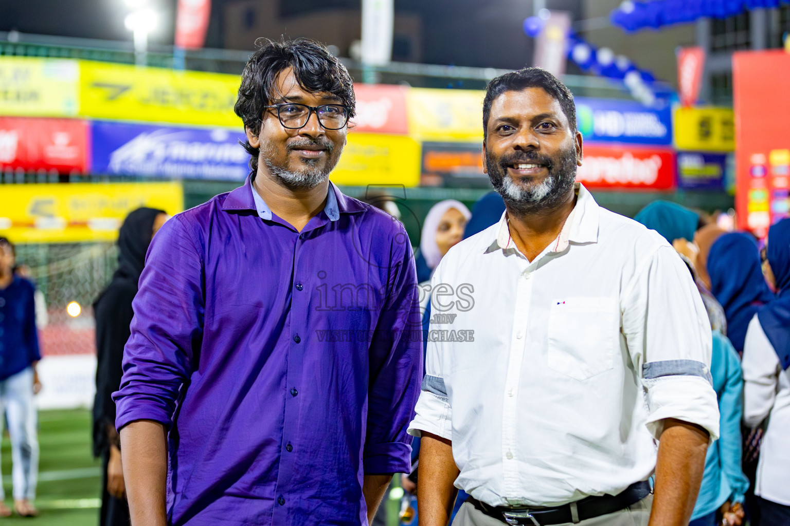 L. Gan VS B. Eydhafushi in the Finals of Golden Futsal Challenge 2024 which was held on Thursday, 7th March 2024, in Hulhumale', Maldives. 
Photos: Hassan Simah / images.mv