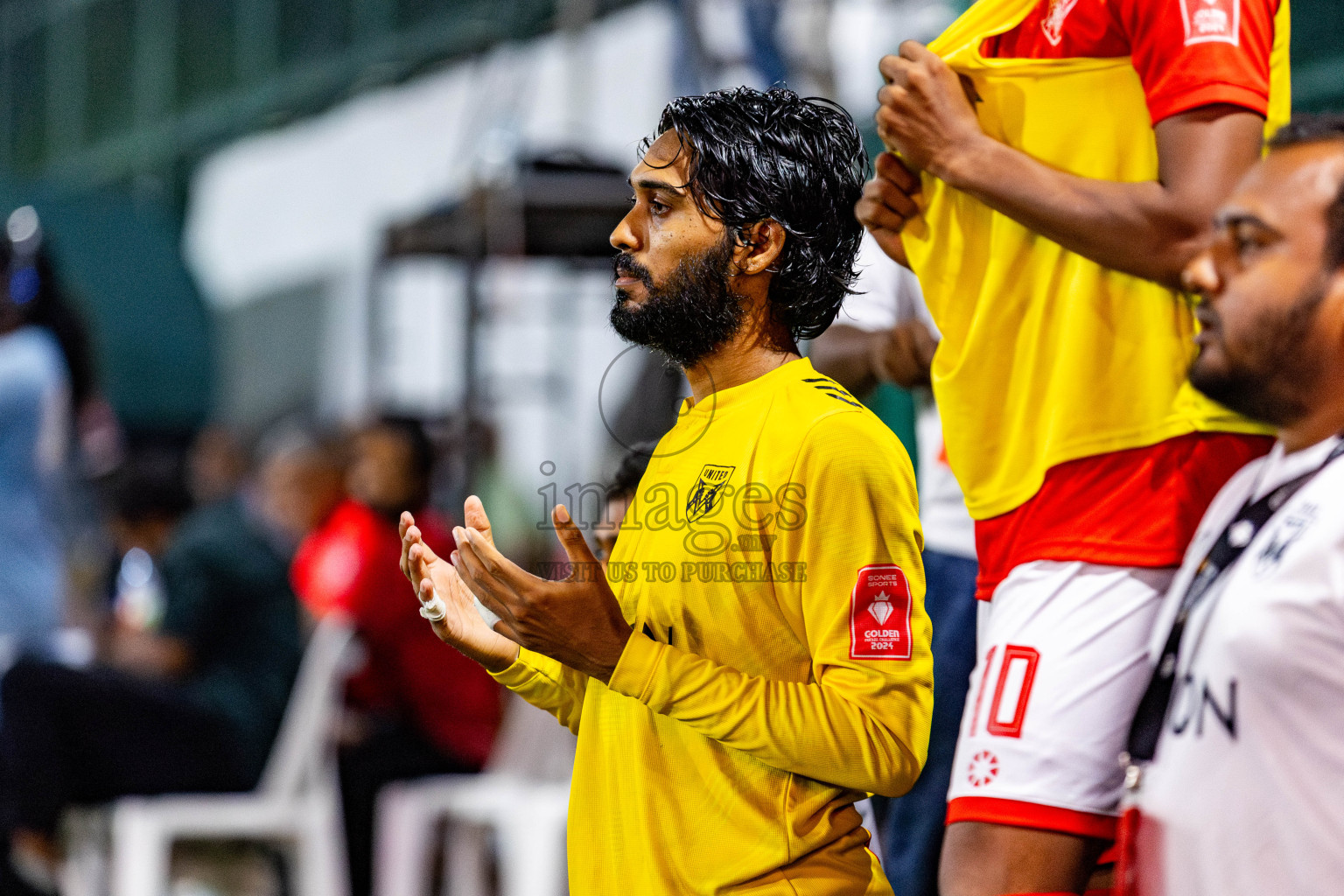 K Gaafaru vs B Eydhafushi in Semi Finals of Golden Futsal Challenge 2024 which was held on Monday, 4th March 2024, in Hulhumale', Maldives. Photos: Nausham Waheed / images.mv