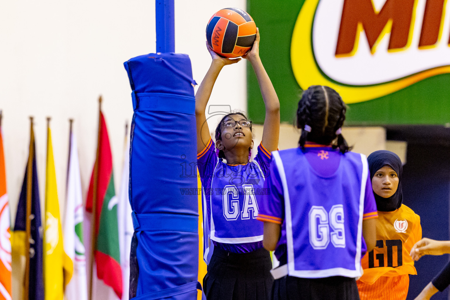 Day 8 of 25th Inter-School Netball Tournament was held in Social Center at Male', Maldives on Sunday, 18th August 2024. Photos: Nausham Waheed / images.mv