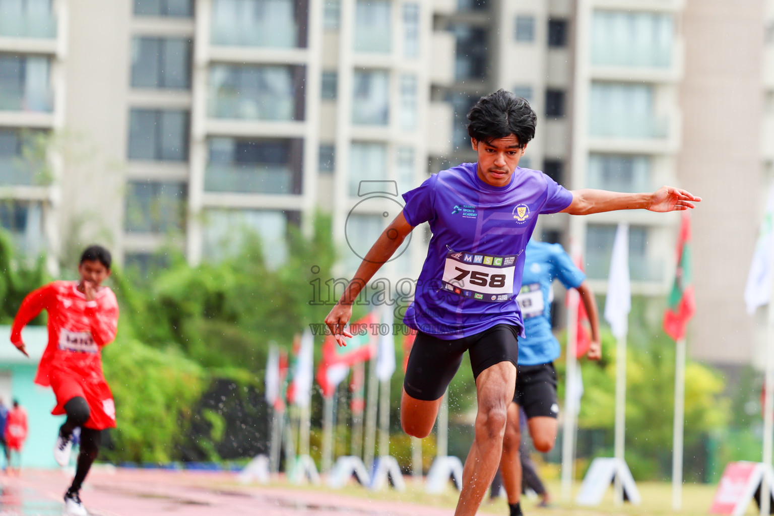 Day 1 of MWSC Interschool Athletics Championships 2024 held in Hulhumale Running Track, Hulhumale, Maldives on Saturday, 9th November 2024. 
Photos by: Ismail Thoriq, Hassan Simah / Images.mv