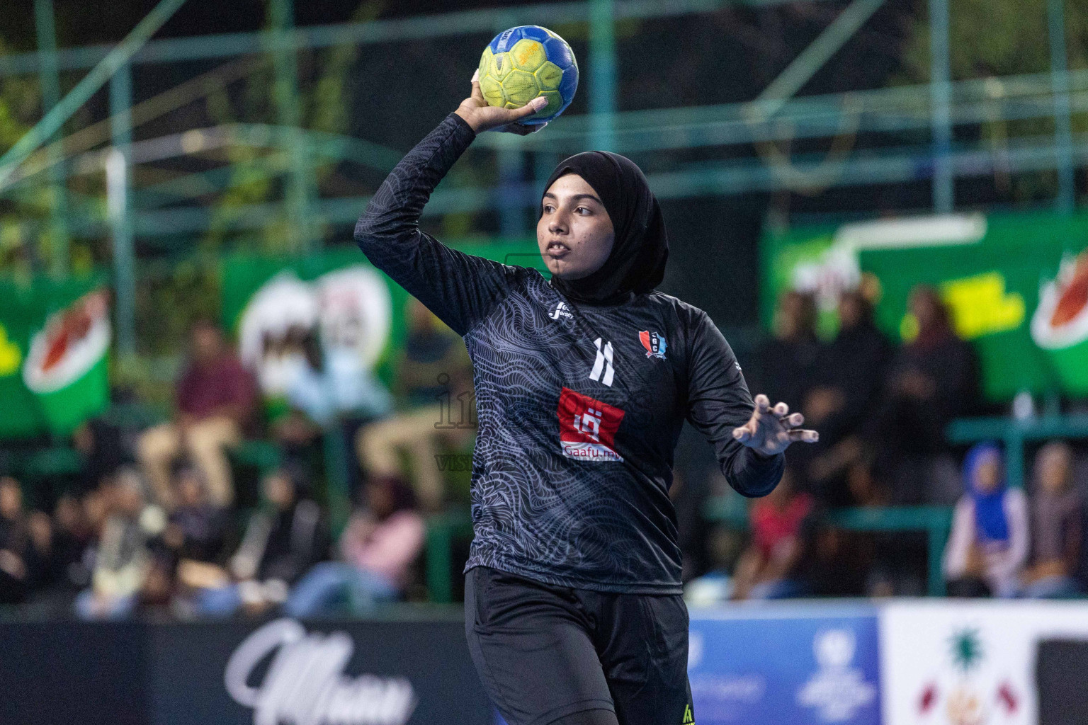 Day 18 of 10th National Handball Tournament 2023, held in Handball ground, Male', Maldives on Sunday, 17th December 2023 Photos: Nausham Waheed/ Images.mv