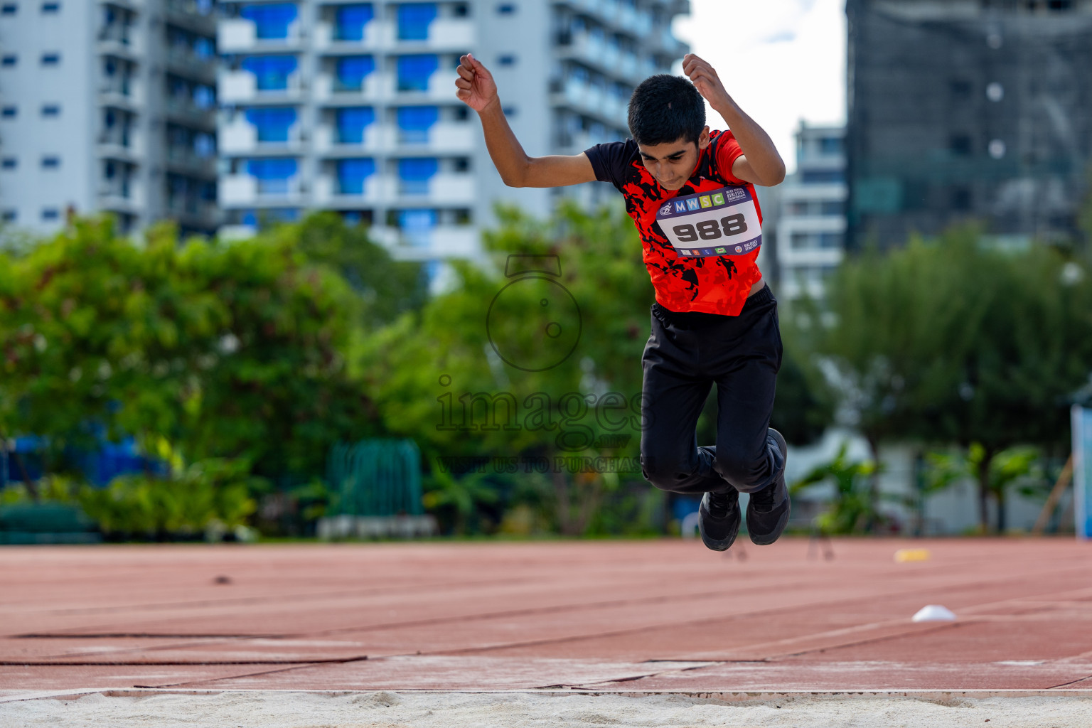 Day 1 of MWSC Interschool Athletics Championships 2024 held in Hulhumale Running Track, Hulhumale, Maldives on Saturday, 9th November 2024. 
Photos by: Hassan Simah / Images.mv