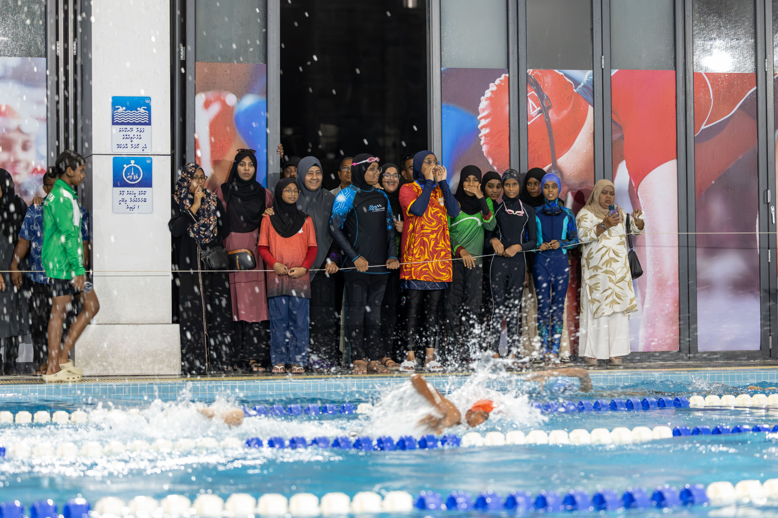 Day 2 of 20th BML Inter-school Swimming Competition 2024 held in Hulhumale', Maldives on Sunday, 13th October 2024. Photos: Ismail Thoriq / images.mv