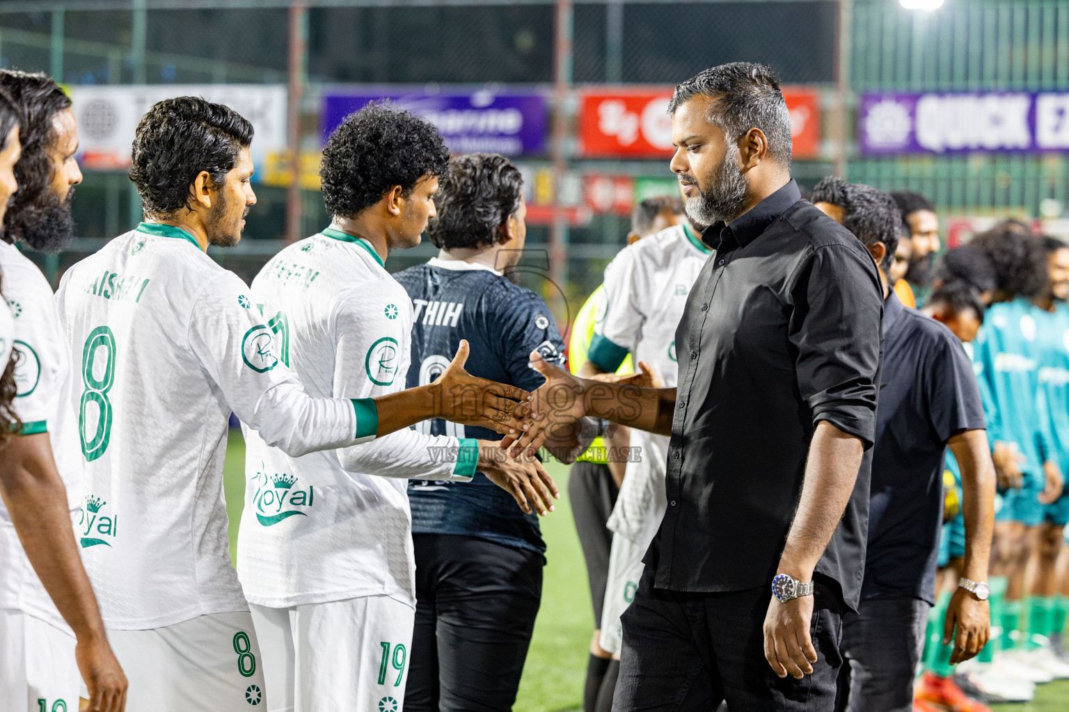 GA. Villingili VS Dhadimagu in zone round on Day 32 of Golden Futsal Challenge 2025 was held on Wednesday , 5th February 2025, in Hulhumale', Maldives. 
Photos: Hassan Simah / images.mv